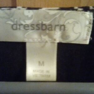 Dressbarn Elegant Black Blouse with White Details